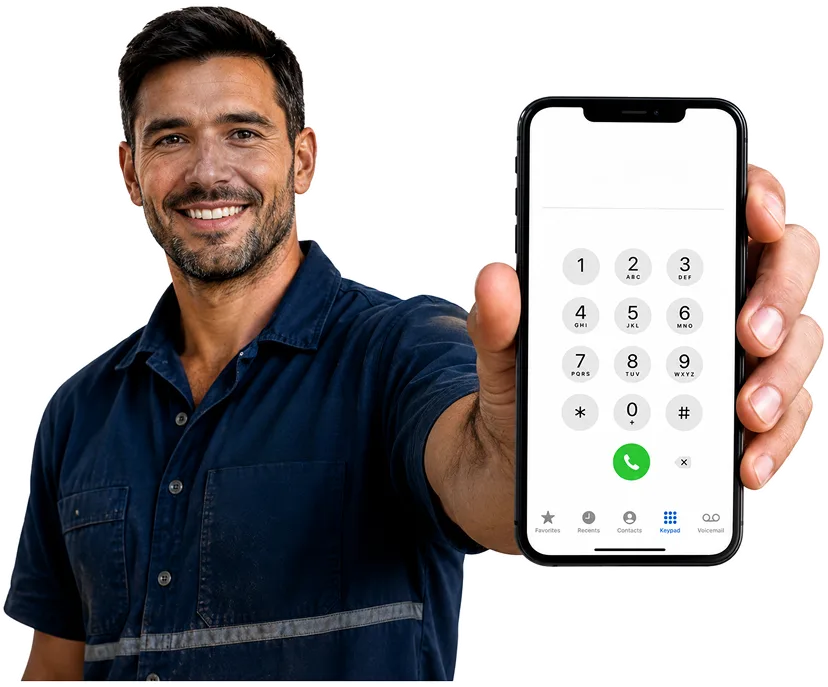 Our plumber taking a booking call for Penrith