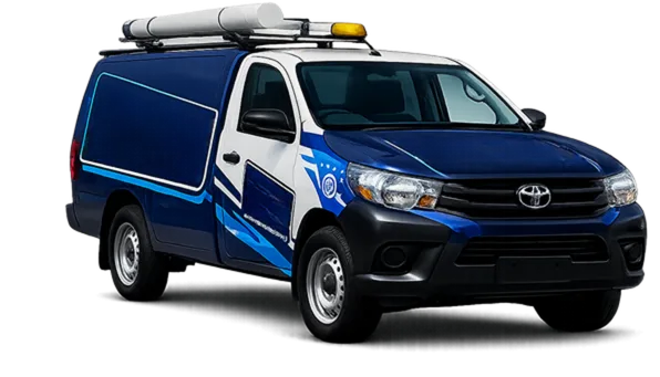Our drain service van out on a Penrith job